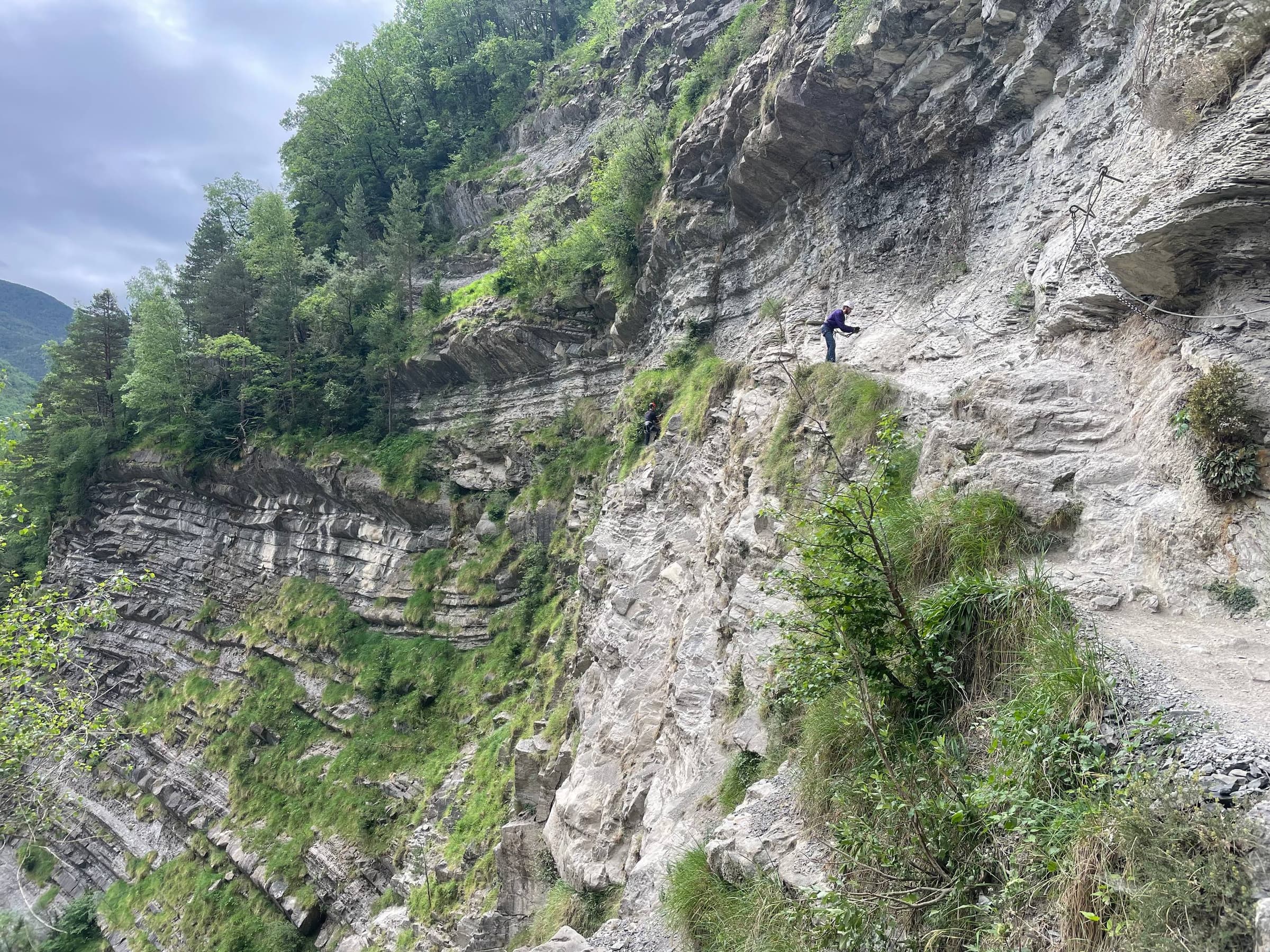 Approaching the waterfall from above